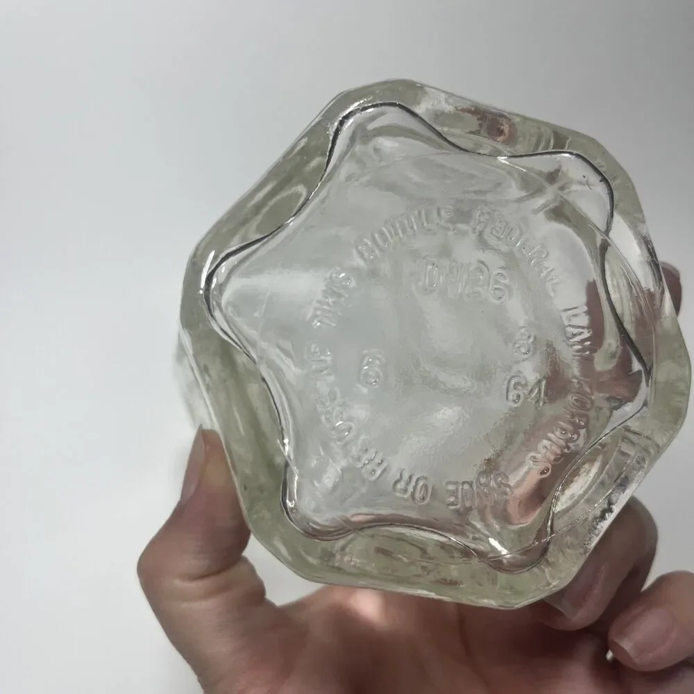 Vintage MCM 1964 Liquor Decanter Hexagon Circles